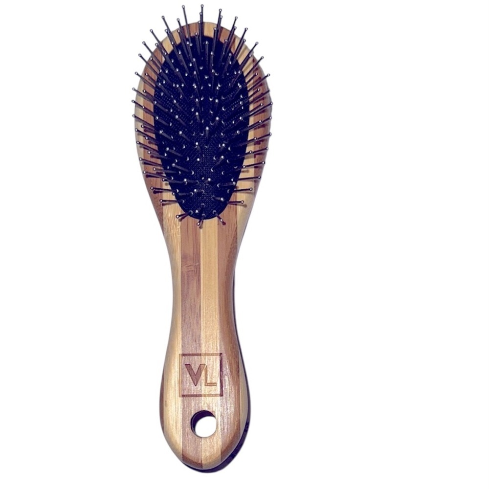 Wooden pet Hair Brush with Black Bristles